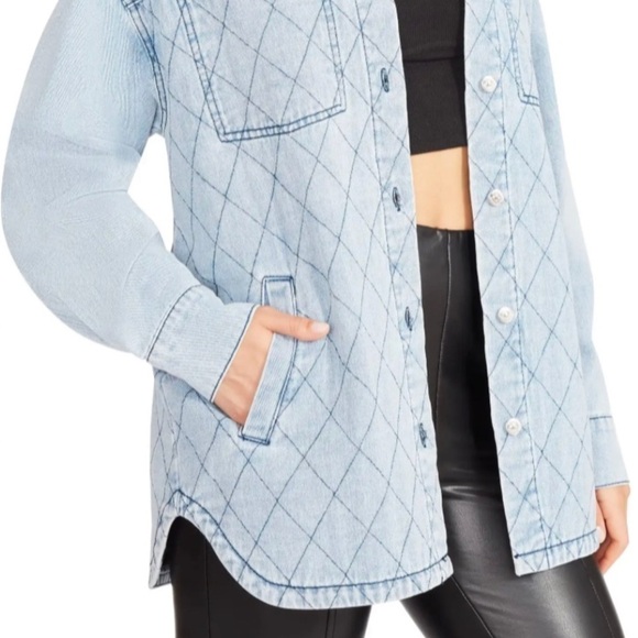 Steve Madden Lennon Shacket Medium - Picture 2 of 4